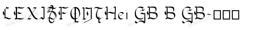 LEXISFONTHei GB B GB字体转换